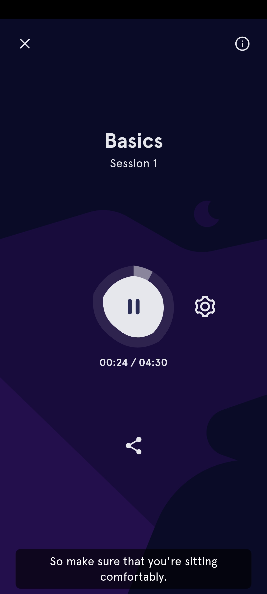 Meditation lesson from Headspace app