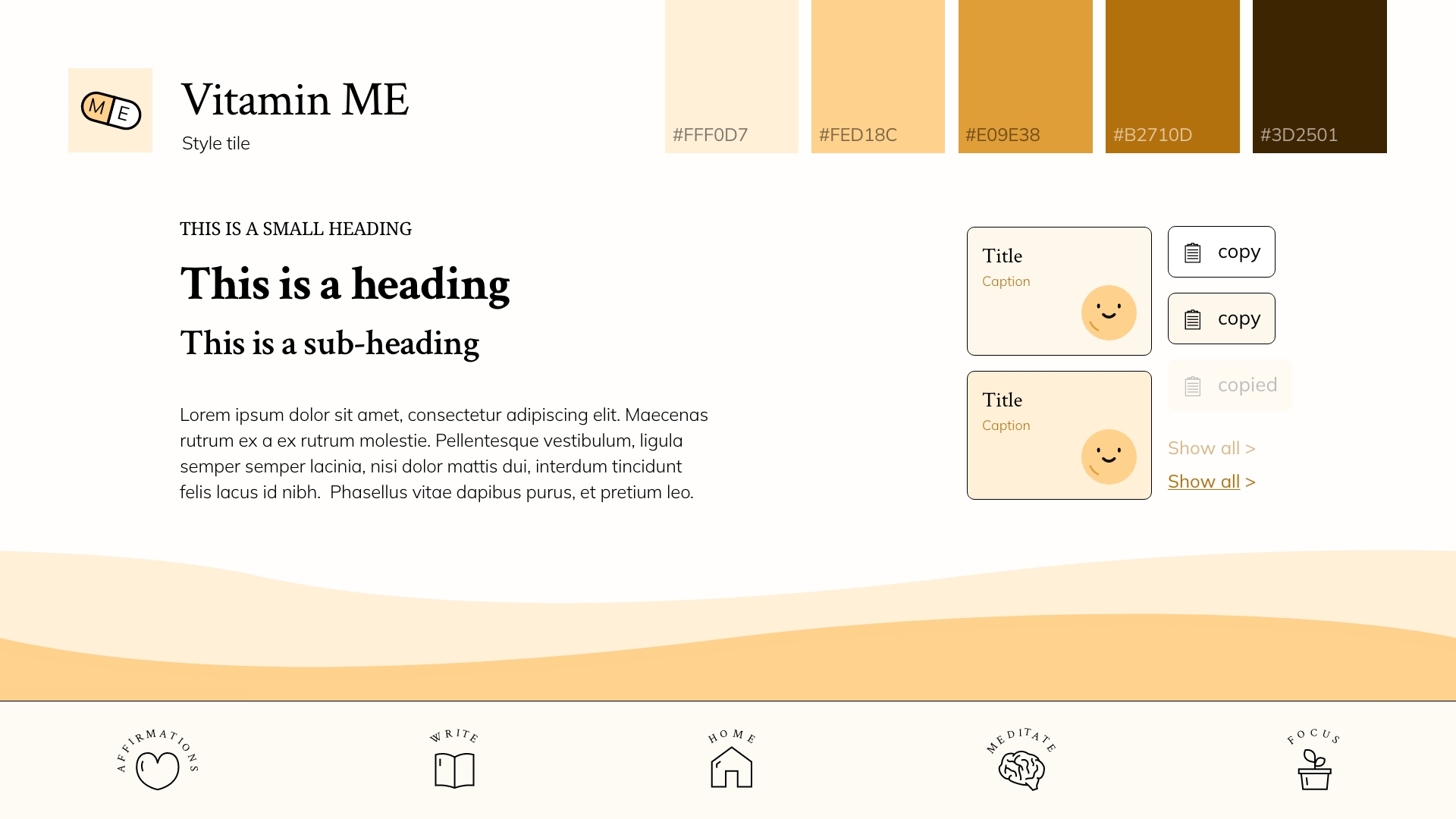 Style tile for Vitamin ME